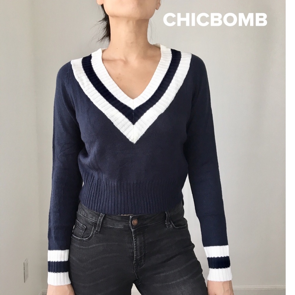 VARSITY KNIT LONG SLEEVES SWEATER - Picture 2 of 8